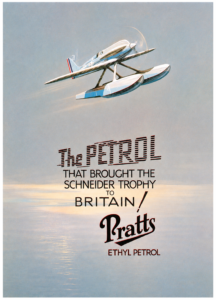 Vintage seaplane advertisement poster Rev2